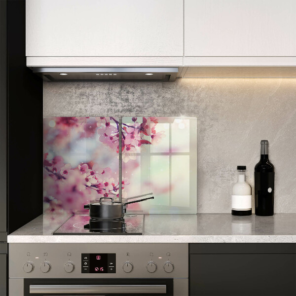 Zaščitna plošča za štedilnik Narava jablanovih cvetov