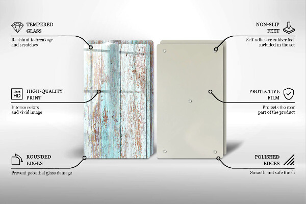 Zaščitna plošča za štedilnik Stare vintage deske