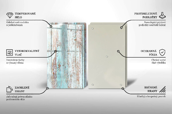 Zaščitna plošča za štedilnik Stare vintage deske