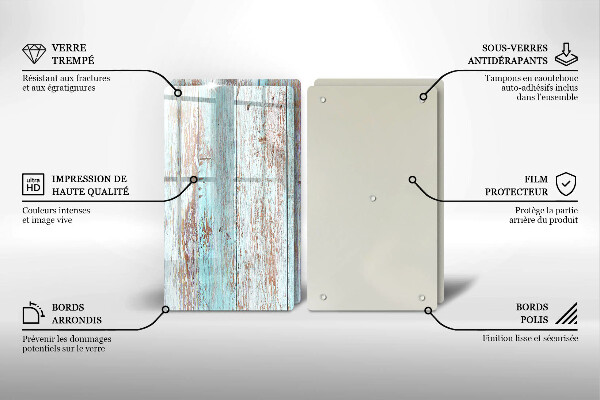 Zaščitna plošča za štedilnik Stare vintage deske