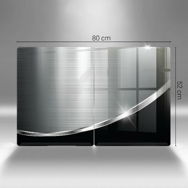 Zaščitna plošča za štedilnik Abstrakcija s kovino