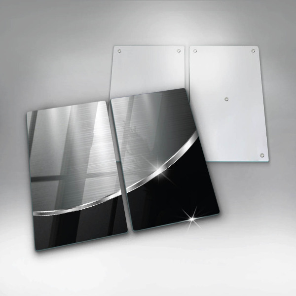 Zaščitna plošča za štedilnik Abstrakcija s kovino