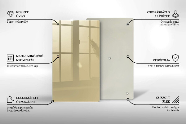 Zaščitna plošča za štedilnik Bež barva
