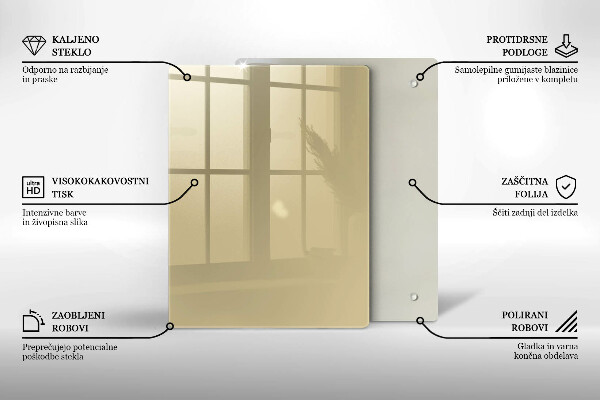 Zaščitna plošča za štedilnik Bež barva