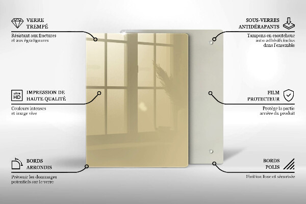 Zaščitna plošča za štedilnik Bež barva