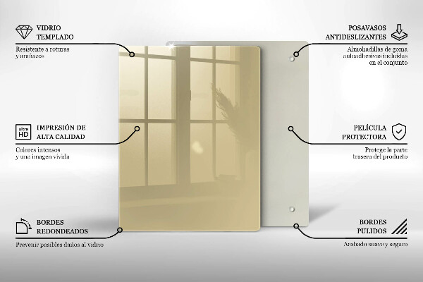 Zaščitna plošča za štedilnik Bež barva