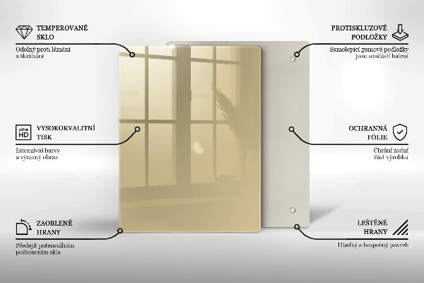 Zaščitna plošča za štedilnik Bež barva