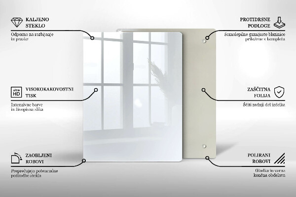 Zaščitna plošča za štedilnik Bela barva