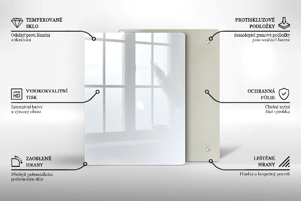 Zaščitna plošča za štedilnik Bela barva