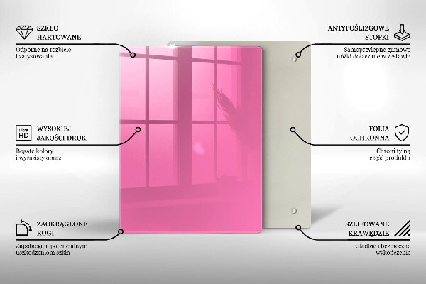 Zaščitna plošča za štedilnik Roza barva