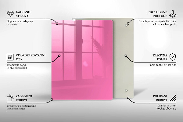 Zaščitna plošča za štedilnik Roza barva