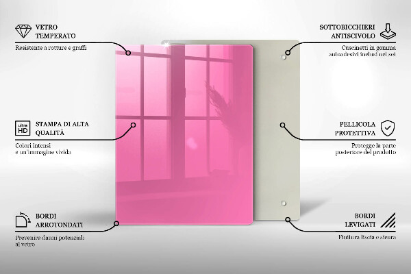 Zaščitna plošča za štedilnik Roza barva