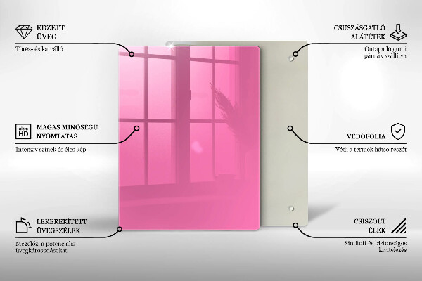 Zaščitna plošča za štedilnik Roza barva