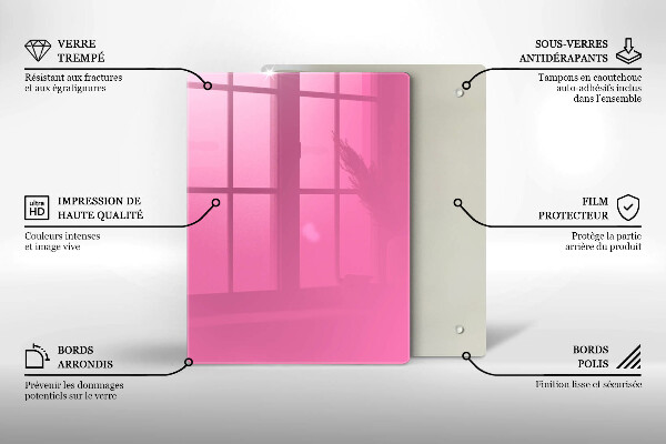 Zaščitna plošča za štedilnik Roza barva