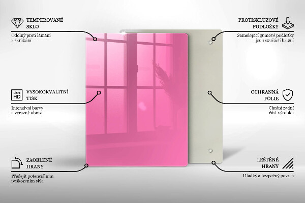 Zaščitna plošča za štedilnik Roza barva