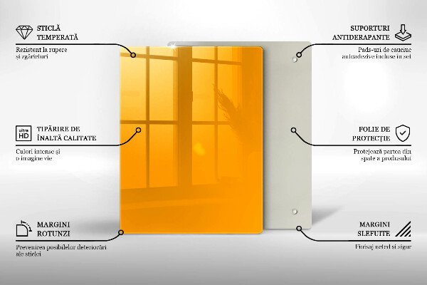 Zaščitna plošča za štedilnik Temno rumene barve