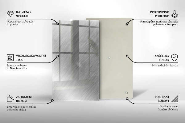Zaščitna steklena plošča za štedilnik Kovinska tekstura ozadja