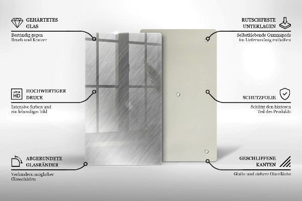 Zaščitna steklena plošča za štedilnik Kovinska tekstura ozadja