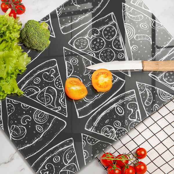 Zaščitna steklena plošča za štedilnik Ilustracija pice