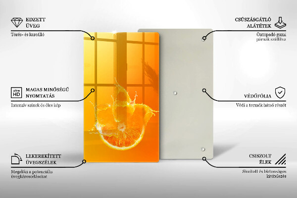 Zaščitna plošča za štedilnik Sočno oranžno sadje