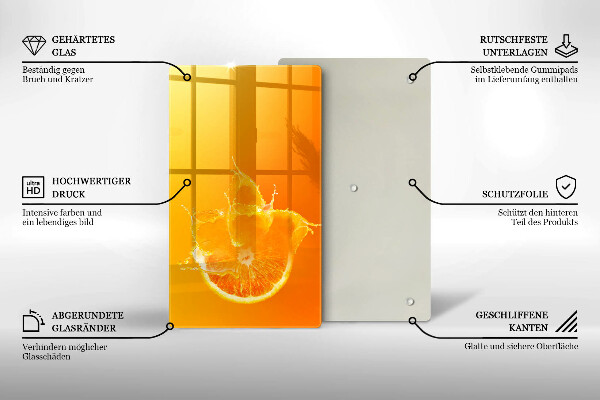 Zaščitna plošča za štedilnik Sočno oranžno sadje