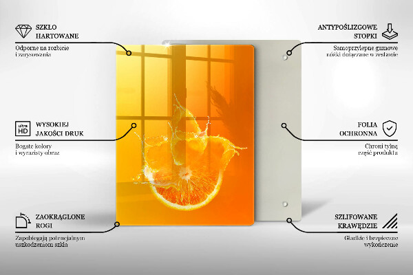 Zaščitna plošča za štedilnik Sočno oranžno sadje