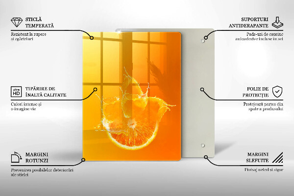 Zaščitna plošča za štedilnik Sočno oranžno sadje