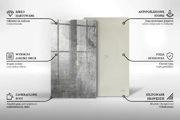 Zaščitna plošča za štedilnik Tekstura betona