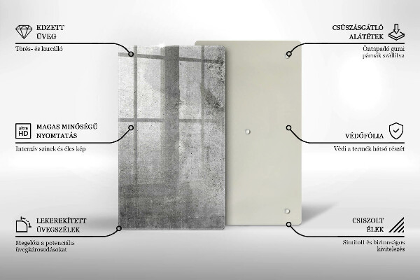 Zaščitna plošča za štedilnik Tekstura betona