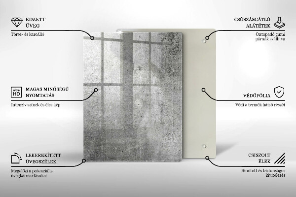 Zaščitna plošča za štedilnik Tekstura betona