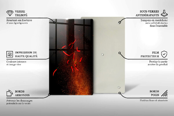Zaščitna plošča za štedilnik Pekoče čili paprike