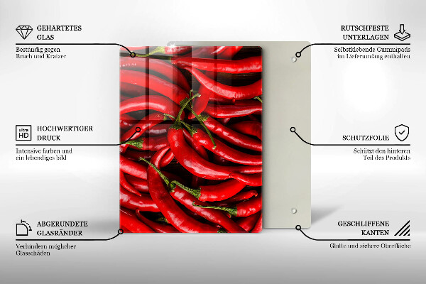 Zaščitna plošča za štedilnik Pekoče čili paprike