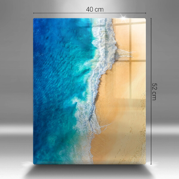 Zaščitna steklena plošča za štedilnik Plaža in morje