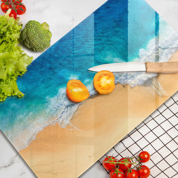 Zaščitna steklena plošča za štedilnik Plaža in morje