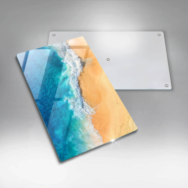 Zaščitna steklena plošča za štedilnik Plaža in morje