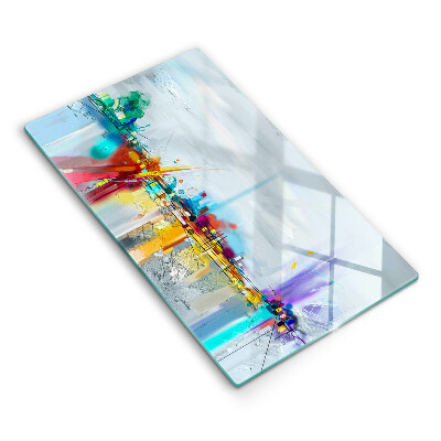Zaščitna plošča za štedilnik Naslikana abstrakcija