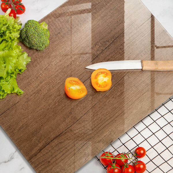 Zaščitna steklena plošča za štedilnik Tekstura lesa