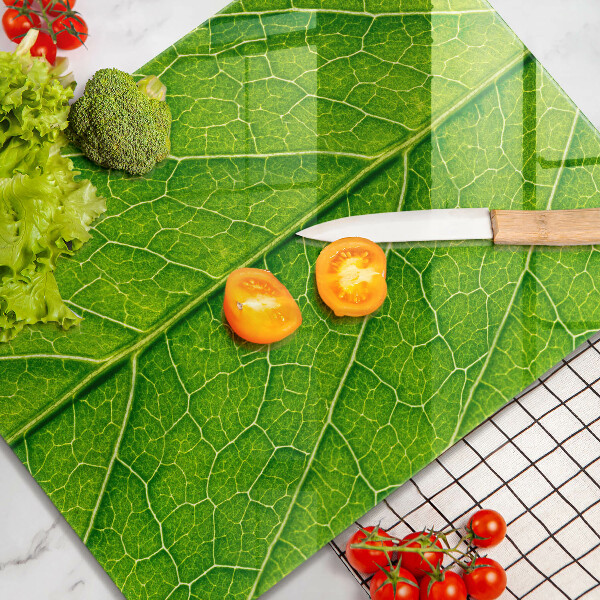 Zaščitna steklena plošča za štedilnik Naravne listne žile