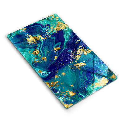 Zaščitna steklena plošča za štedilnik Abstrakcija z zlatom