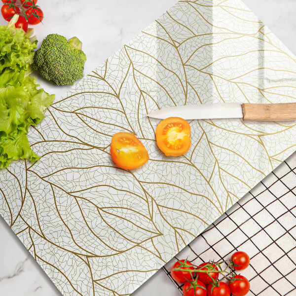 Zaščitna plošča za štedilnik Črtni vzorec listov