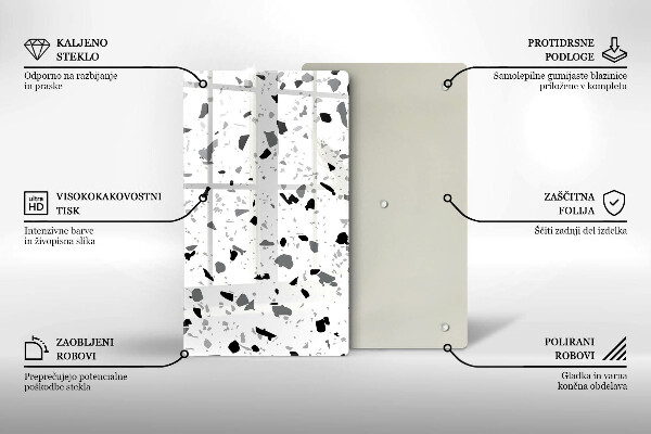 Zaščitna plošča za štedilnik Dekorativna kamenina