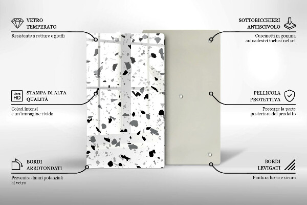 Zaščitna plošča za štedilnik Dekorativna kamenina