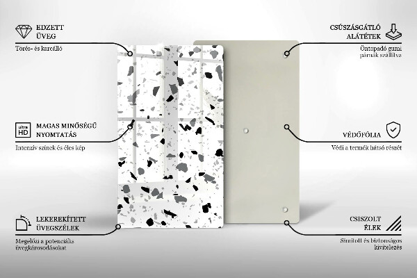 Zaščitna plošča za štedilnik Dekorativna kamenina