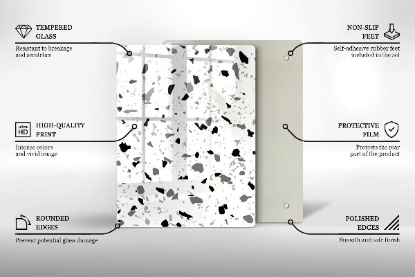 Zaščitna plošča za štedilnik Dekorativna kamenina