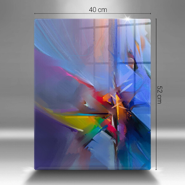 Zaščitna steklena plošča za štedilnik Naslikana abstrakcija