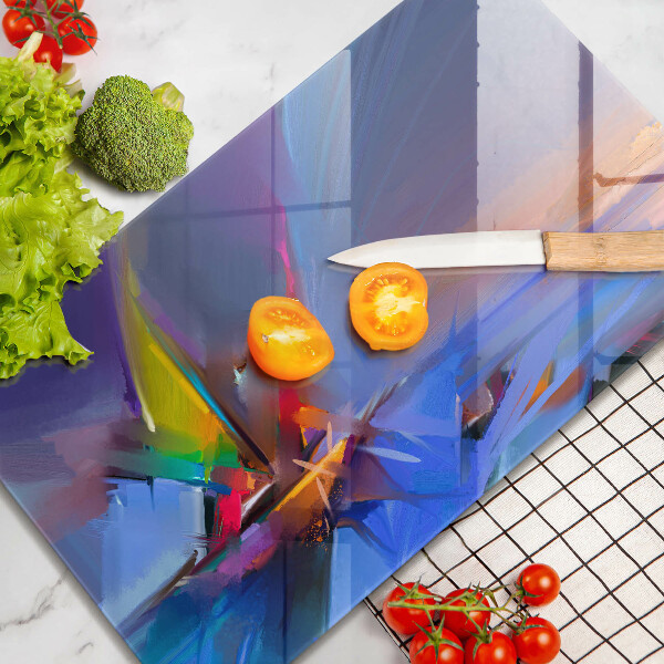 Zaščitna steklena plošča za štedilnik Naslikana abstrakcija