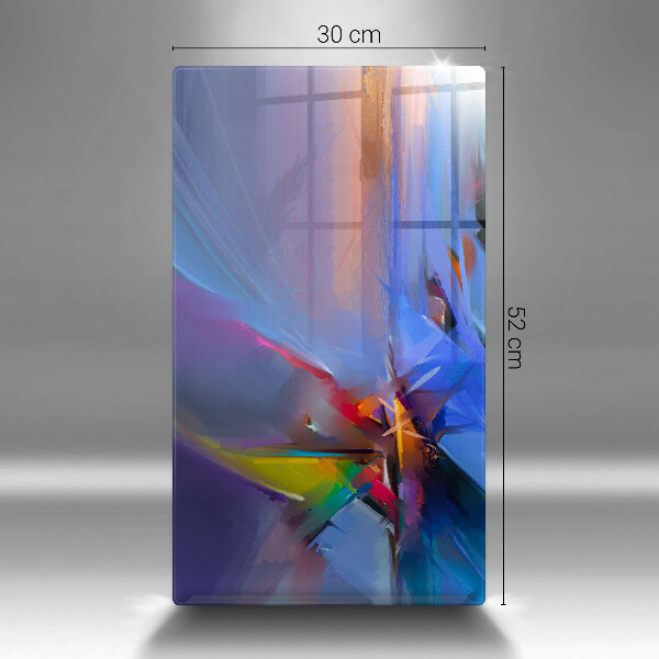 Zaščitna steklena plošča za štedilnik Naslikana abstrakcija