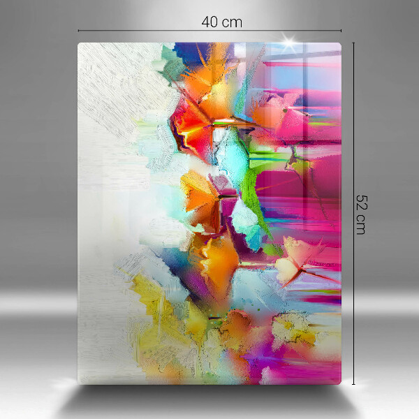 Zaščitna plošča za štedilnik Poslikane rože