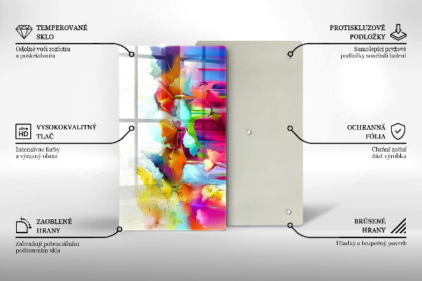 Zaščitna plošča za štedilnik Poslikane rože