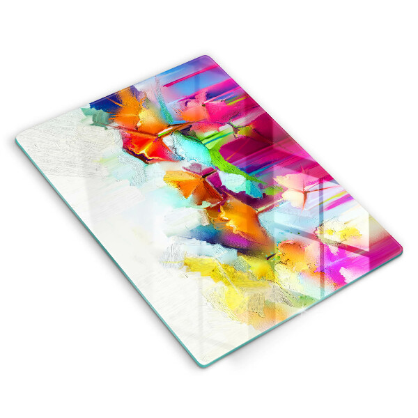 Zaščitna plošča za štedilnik Poslikane rože